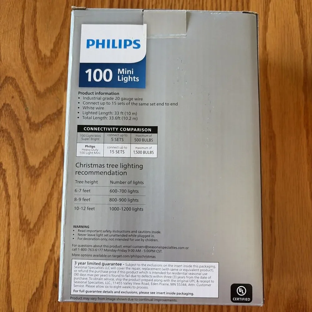 PhilipsString mini Lights - White/White (100 Count)